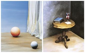 Still Life (two balls) & Still Life (heart on table) by 
																	 Yoo Hyun Mi