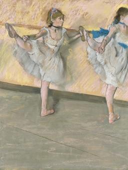 Danseuses à la barre by 
																	Edgar Degas