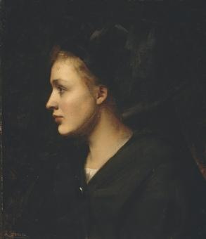 Portrait d'une alsacienne by 
																	Marie Augustin Zwiller