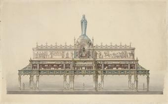 The Vatican monumental bookcase by 
																	Charles Joseph Lameire