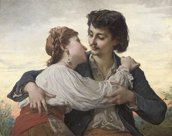 A lovers' tryst by 
																	Adelaide Salles-Wagner