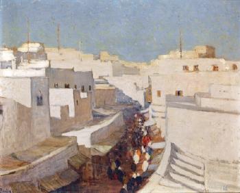 Foule au marche a Tanger by 
																	Grace Ravlin