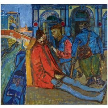 Beggars In Venice by 
																	Joan Eardley