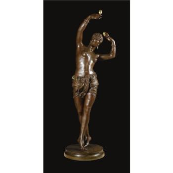 Exotic figure balancing gilded eggs by 
																	Gustave Louis Nast