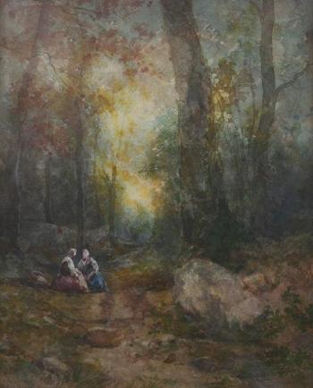Conversation in the forest by 
																	Charles Palianti