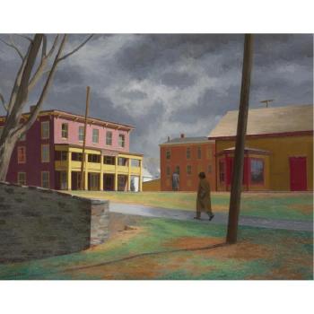 Daily Walk, Storm Clouds Over Frenchtown by 
																	Alexander Farnham