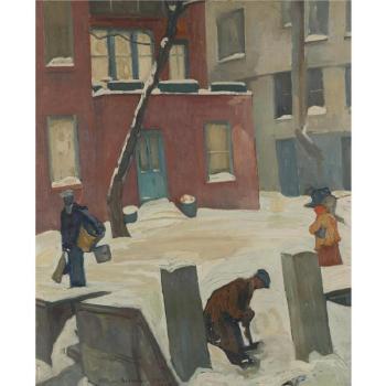 Winter In Greenwich Village by 
																	William Auerbach-Levy