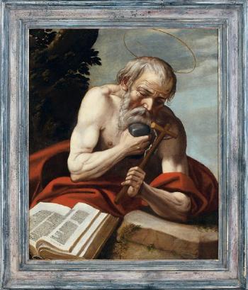 Saint Jerome by 
																	Eugenio Cajes
