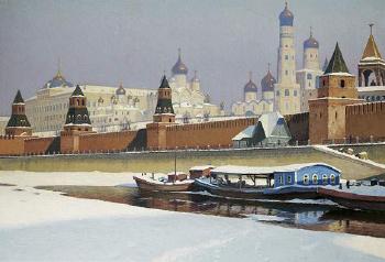 Le Kremlin sous la niege by 
																	Mikhail Mikhailovich Guermachev
