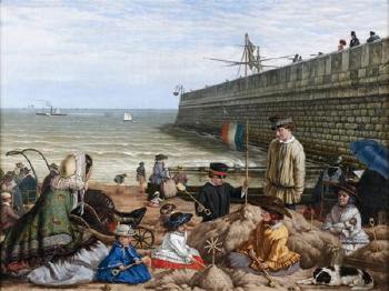 Les jeux de plage sur une cote Anglaise by 
																	Frederick Ifold