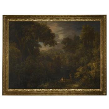 Figures In A Wooded Landscape by 
																	Joseph Tudor