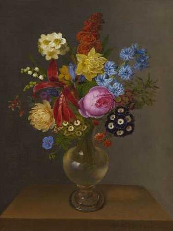 Blumen in Glasvase by 
																	Claudius Ditlev Fritzsch