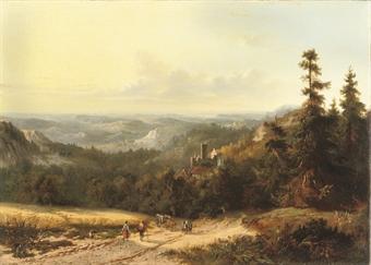 A sunny afternoon in the mountains by 
																	Ferdinand Hendrik Sypkens