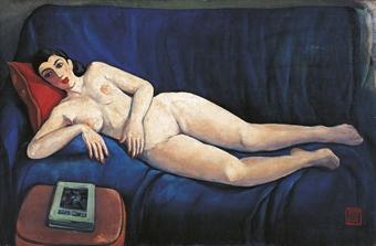 Reclining Nude by 
																	 Wang Jiyuan