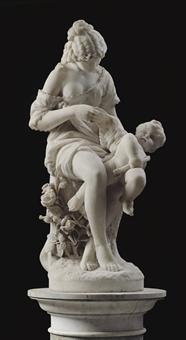 An Italian Marble Figural Group Entitled 'The Punishment Of Cupid' by 
																	L Galanti