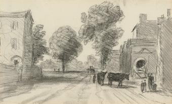 The approach to Brook Green, London by 
																	William Crotch
