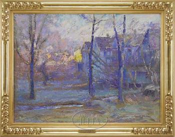 Impressionistic Connecticut Town by 
																	George F Muendel
