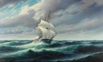 Dampfwalfangschiff im nordlichen Eismeet by 
																	Christopher Rave