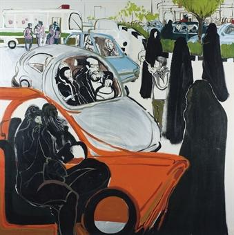 Women in Cars by 
																	Rokni Haerizadeh