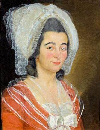 Portrait de jeune femme au bonnet de dentelles by 
																	Antoine Raspal