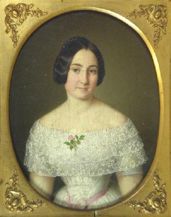 Portrait of a Lady in a Lace Dress by 
																	Benjamin Orth