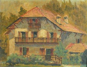 A house in the French countryside by 
																	Georges Darasse