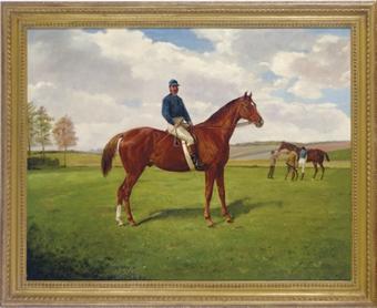 Jockey on horse by 
																	Jean-Edouard Lacretelle