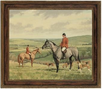 Hunting scene by 
																	Maurice Tulloch