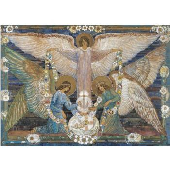 Angels Garlanding The Infant Christ by 
																	Ann Macbeth