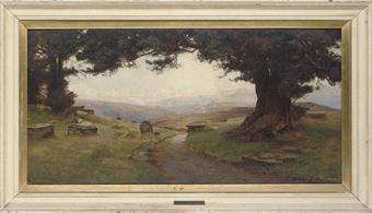 Where Cambria's mountains stand like the ramparts of the land by 
																	Alfred Oliver