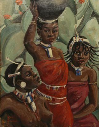 Three Xhosa Women by 
																	Joyce Ordbrown