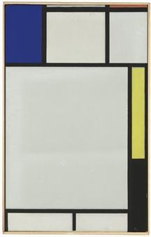 Composition avec bleu, rouge, jaune et noir by 
																	Piet Mondrian