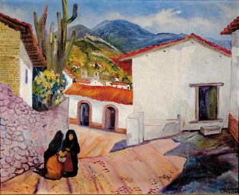 Taxco street scene by 
																	Carl Lewis Pappe