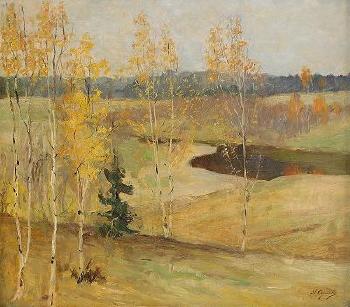 Autumn landscape by 
																	A Orlov