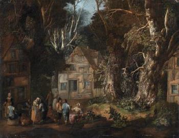 Hussle and bussle in the village by 
																	Joseph Orient