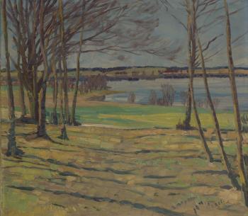 Am Ufer des Worthsees by 
																	Gustave Engels von Veith