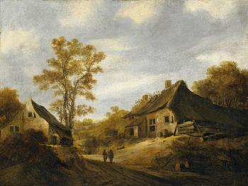 Landschaft mit Bauernhausern by 
																	Cornelis van Zwieten
