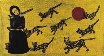 Kedili Doga (Nature with Cats) by 
																	Selma Gurbuz