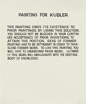 Painting for Kubler by 
																	John Baldessari