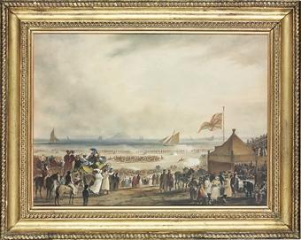 King George IV at Edinburgh, Portobello Sands, 23 August by 
																	William Turner de Londe