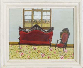 The red sofa by 
																	Henry Thomas Gulick