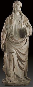 A Life Size Figure Of A Female Saint by 
																	Antonello Gagini