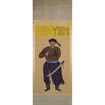 An Extremely Rare And Important Court  Painting Of The Bannerman Ke Er Chun Batulu Wan Ting by 
																	 Qianlong Dynasty