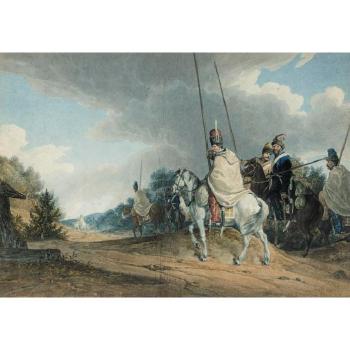 Cossack patrol by 
																	Alexander Orlowski