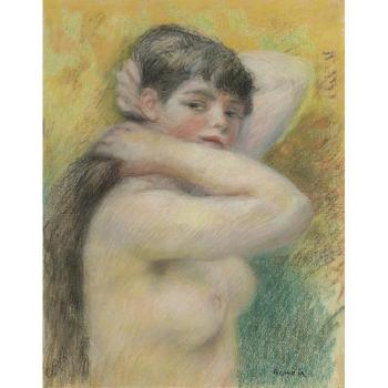 Femme nue se coiffant by 
																	Pierre-Auguste Renoir