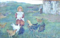 Feeding the hens by 
																	Jane Cowan Wyper