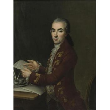 Portrait of a Spainish gentleman, said to be Senor Sebastian Martinez by 
																	Joaquin X Inza