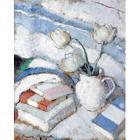 Still life with white tulips by 
																	Anne Redpath