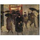 London in the Rain by 
																	Ronald Ossory Dunlop