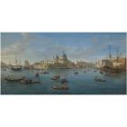Venice, a view of the Bacino di San Marco looking west with the Punta della Dogana and the entrance to the Grand Canal by 
																	Gaspar van Wittel